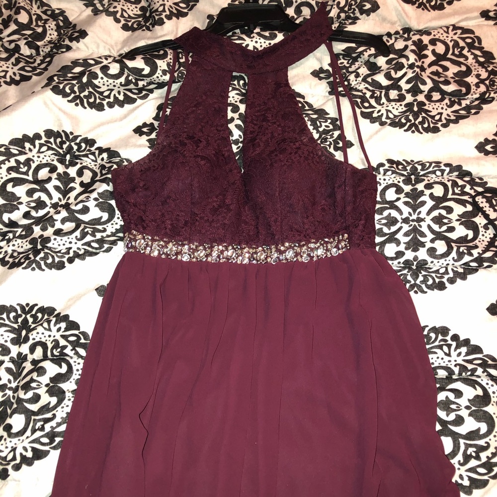 Burgundy homecoming dress